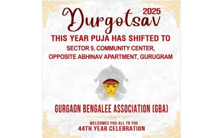 Gurgaon Bengalee Association (GBA) invites you to the 44th Durgotsav Celebration – 2025